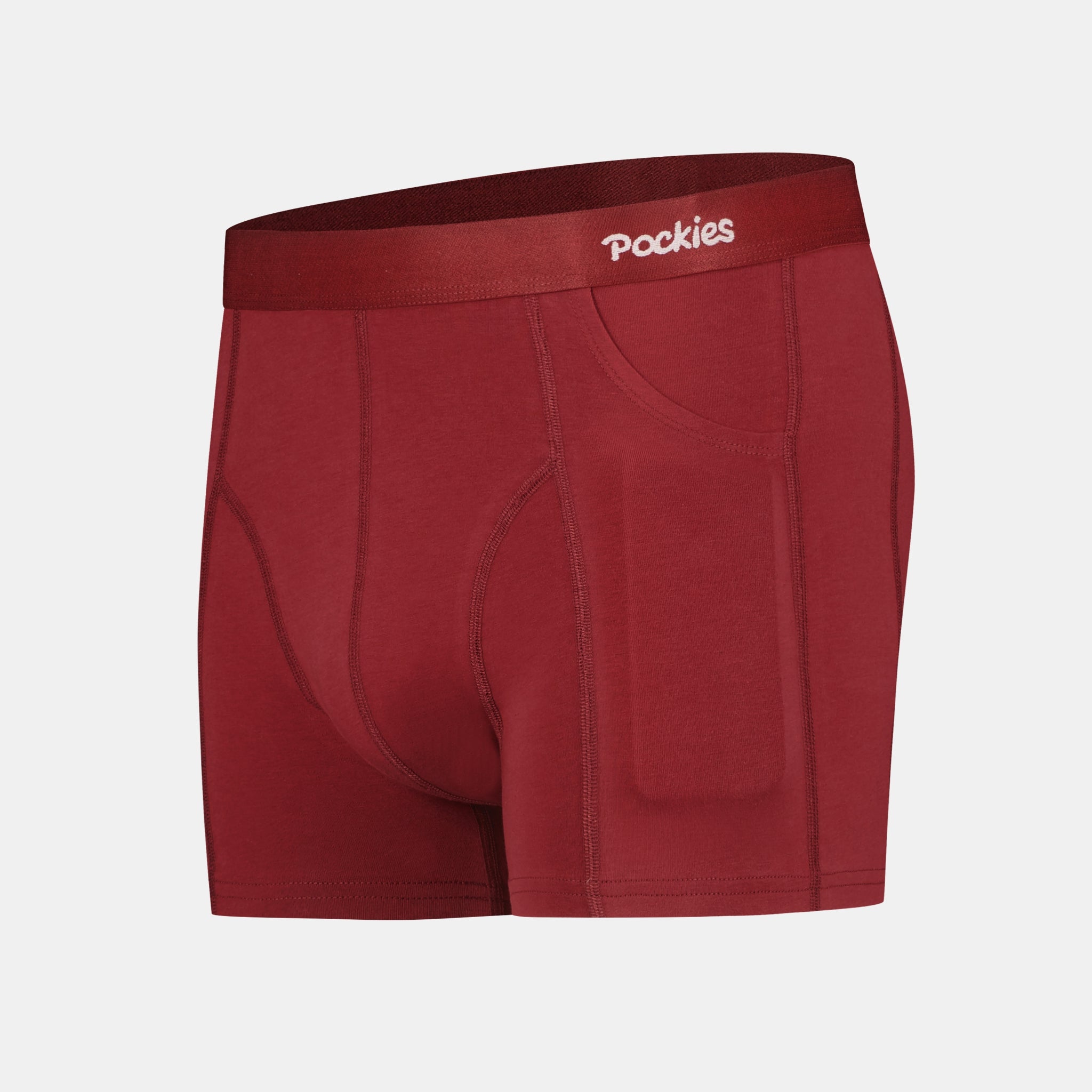 Burgundy Boxer Briefs (2-pockets)