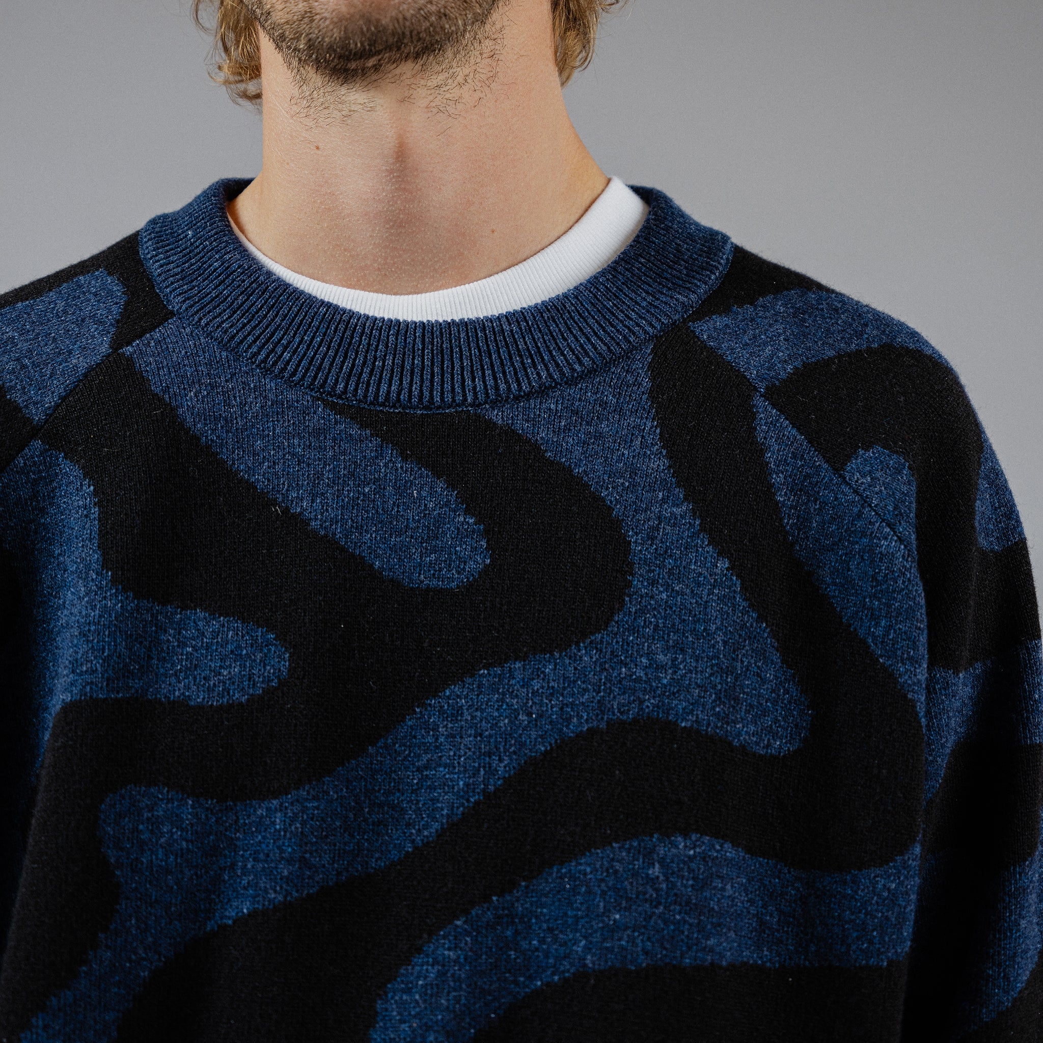 Swirl Knit - Navy