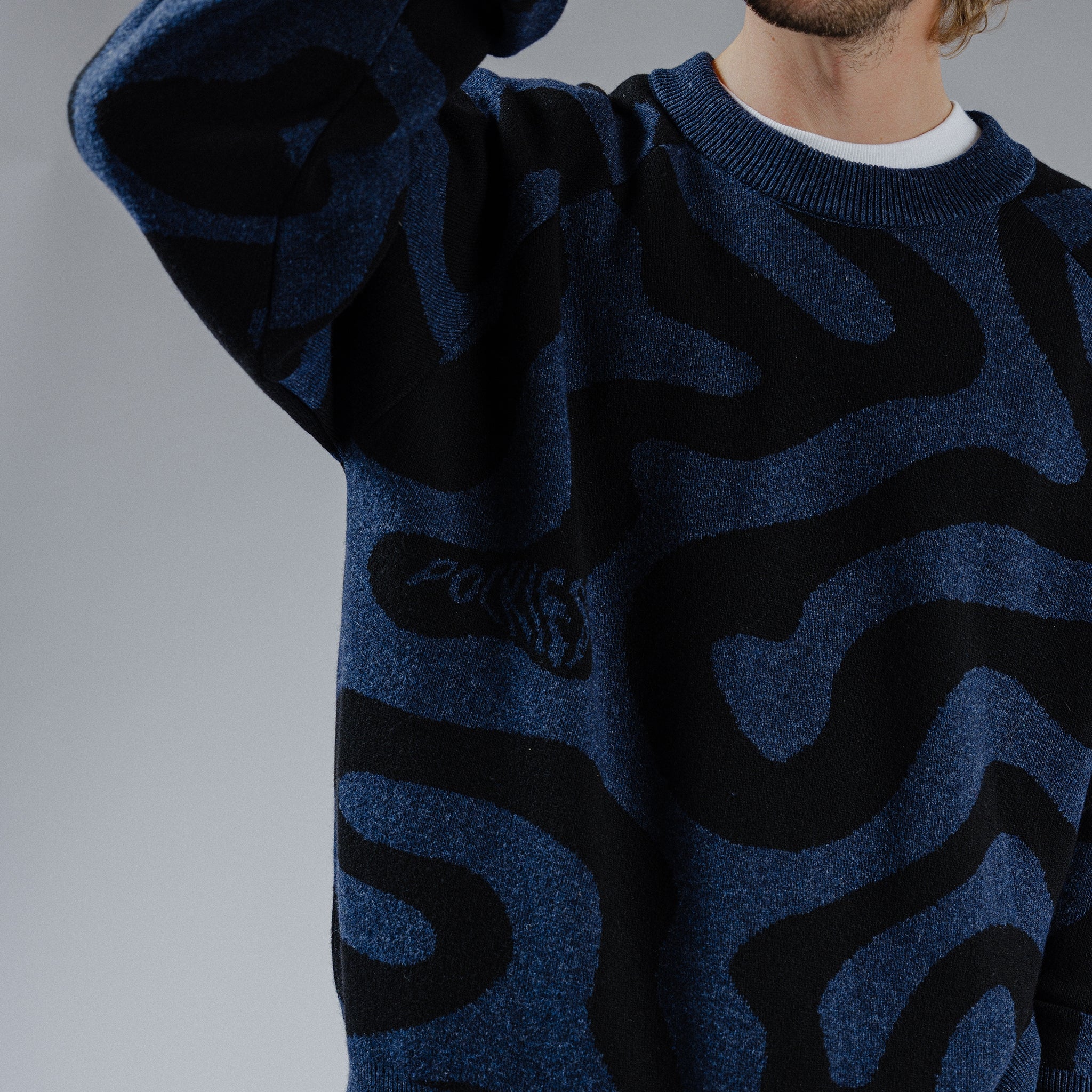 Swirl Knit - Navy