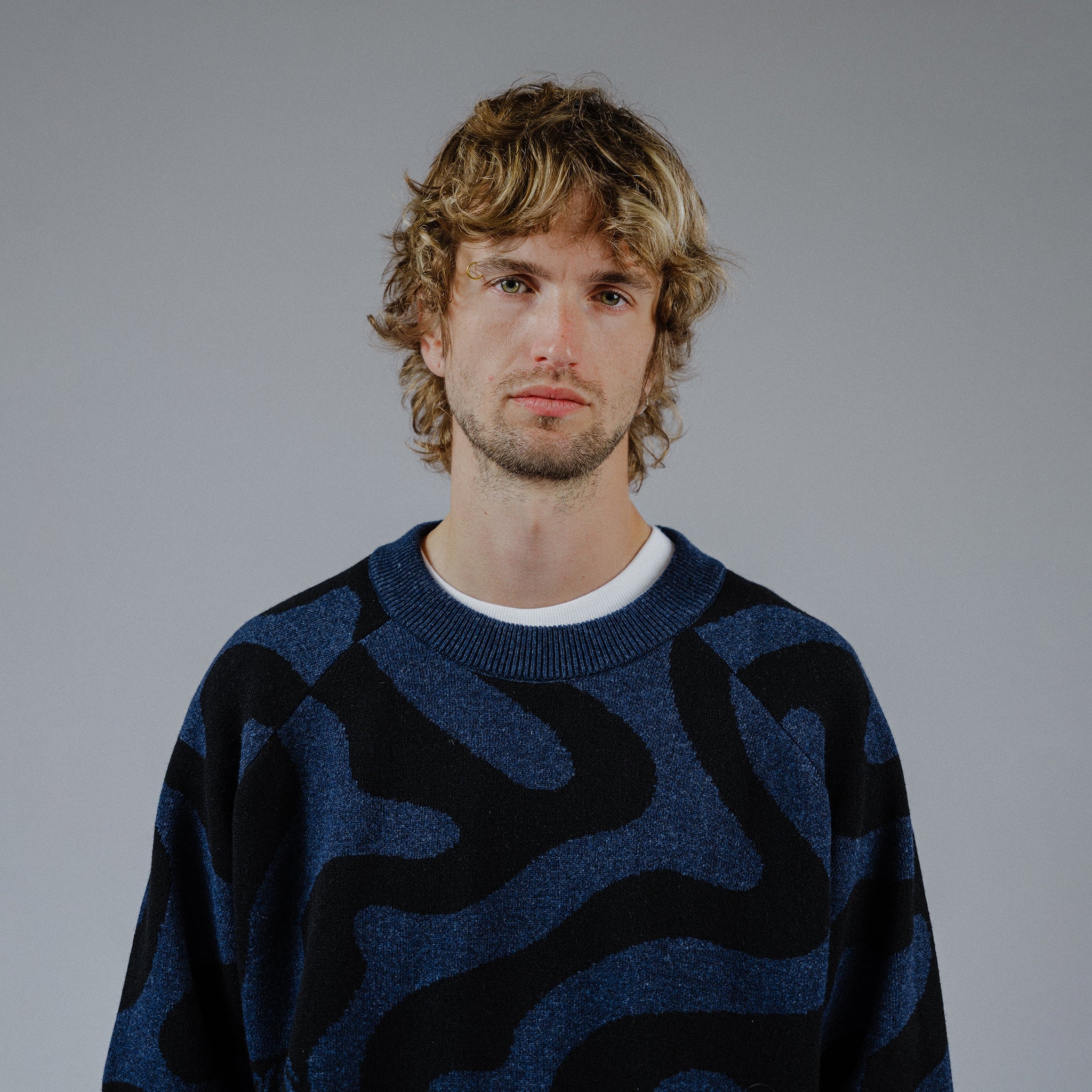 Swirl Knit - Navy