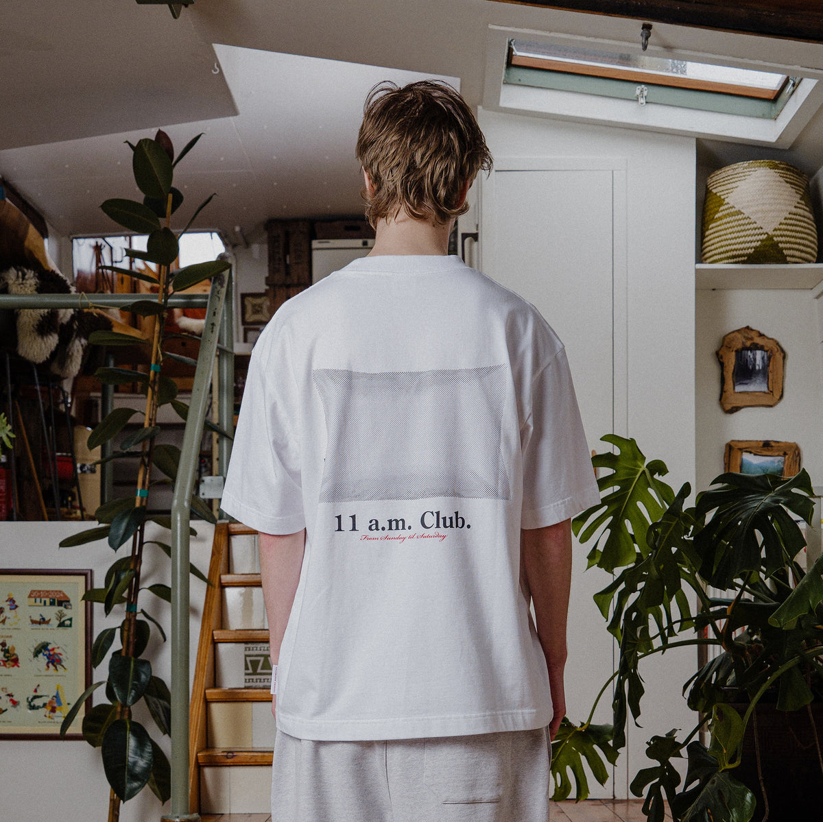 11 a.m. Club Pillow Tee - White
