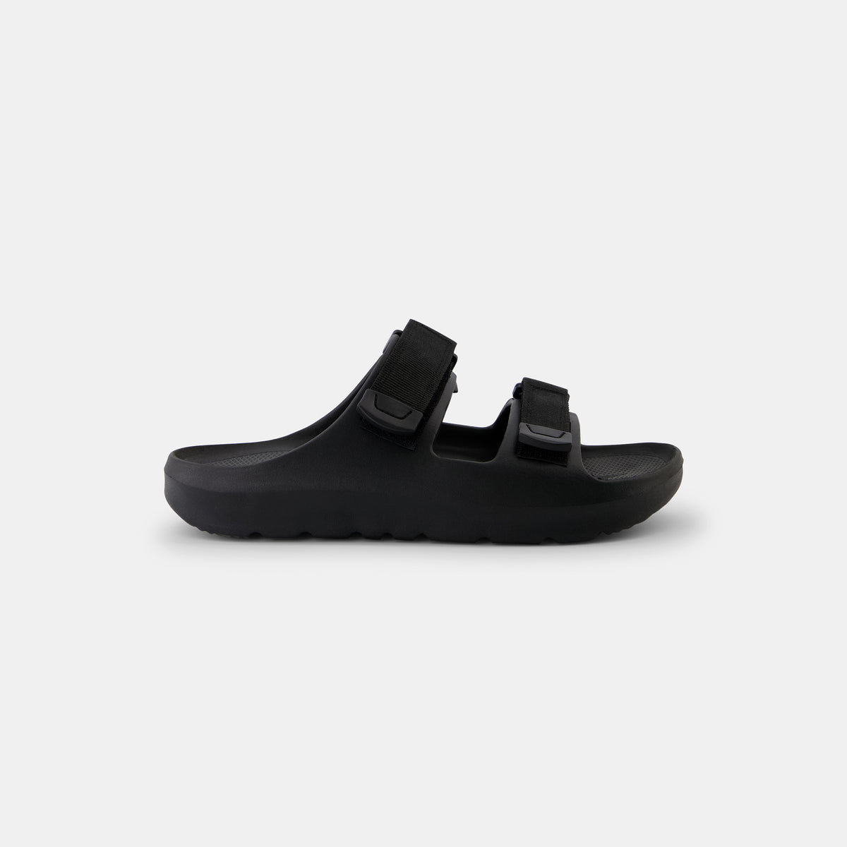 Boulevards slides in black by Pockies, front view