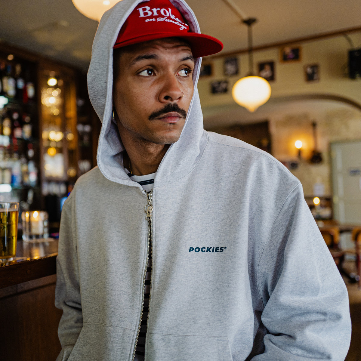 C.C. Zip Hoodie - Grey Melange