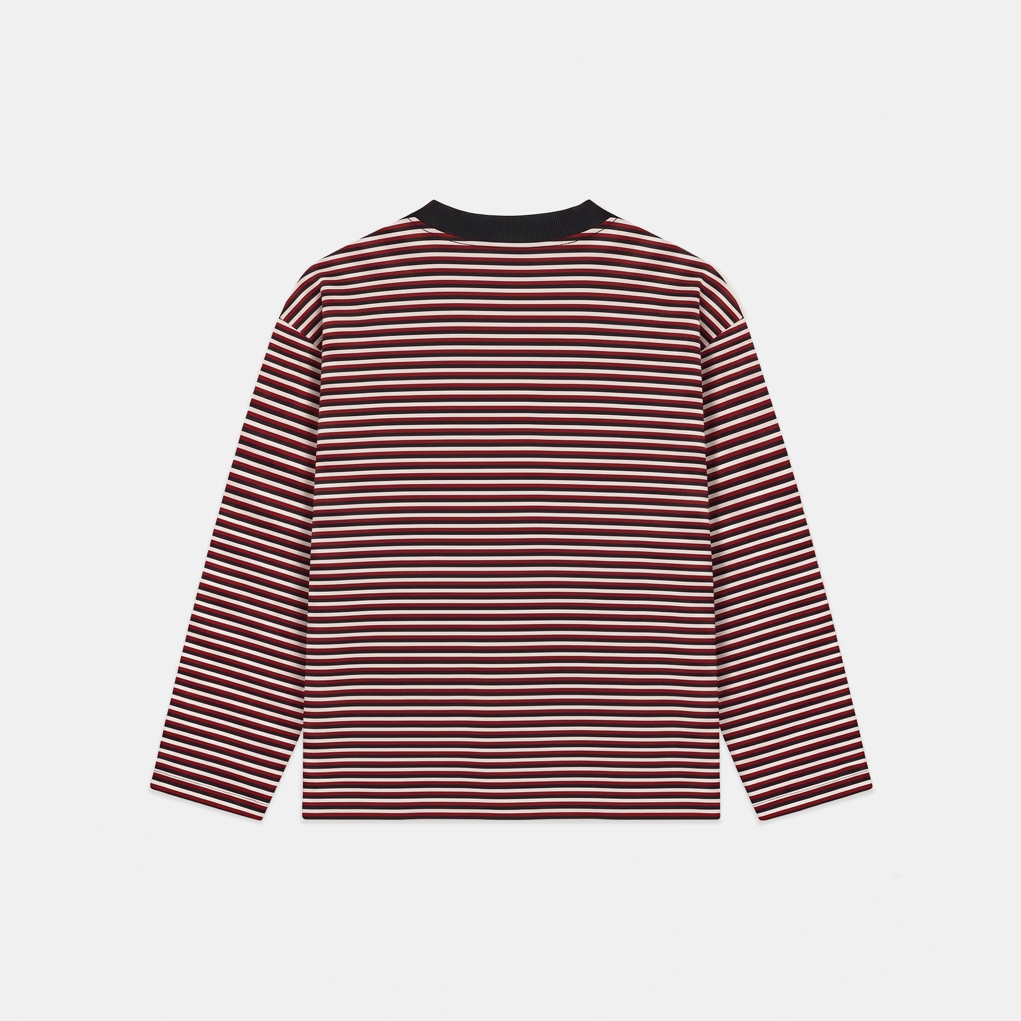 Striped LS - Red/Faux Black/OW