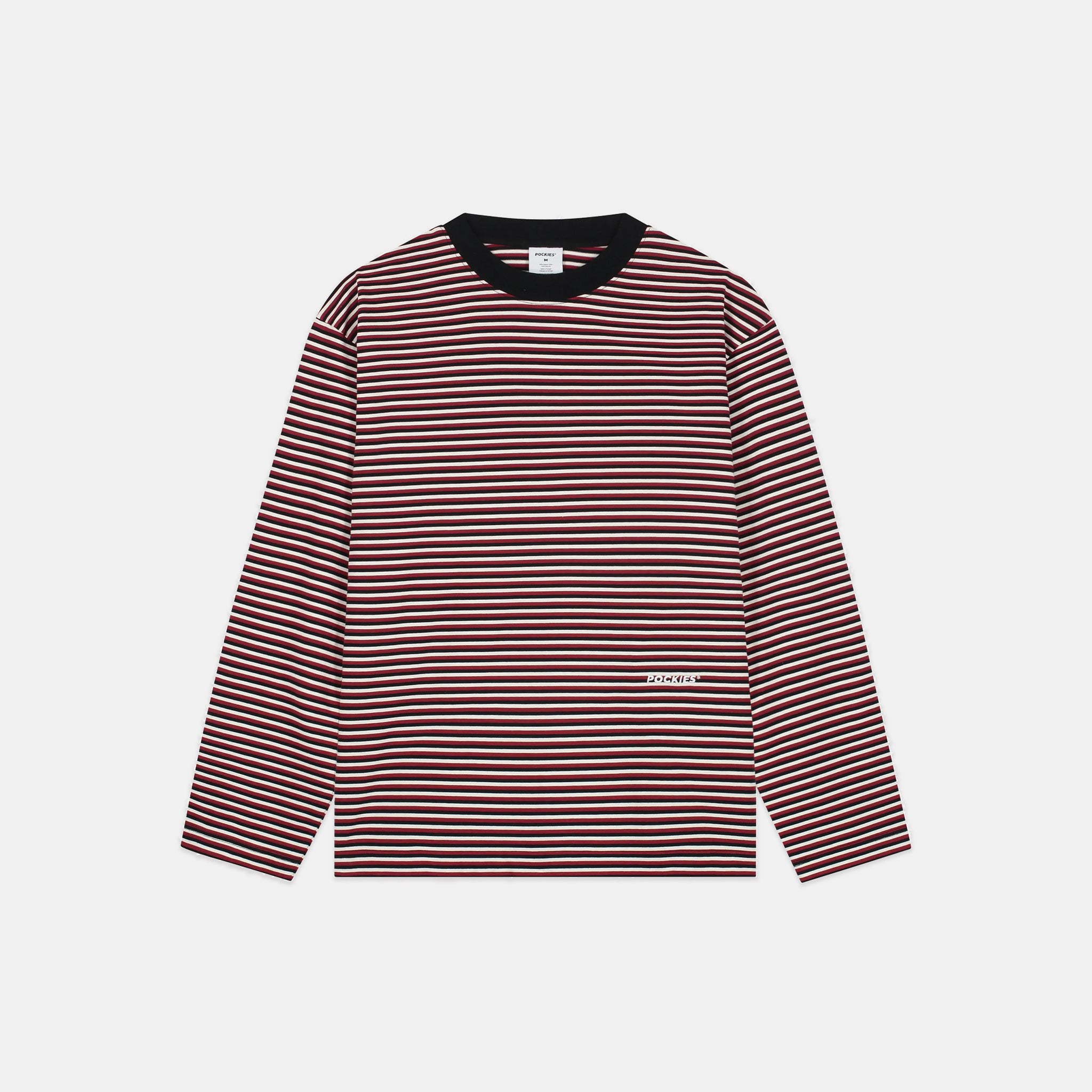 Striped LS - Red/Faux Black/OW