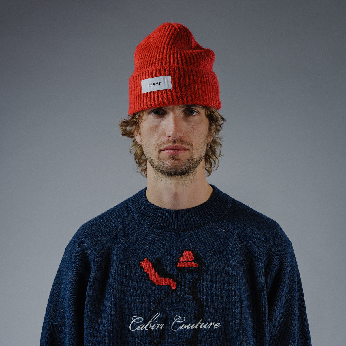 Bold Logo Beanie - Red