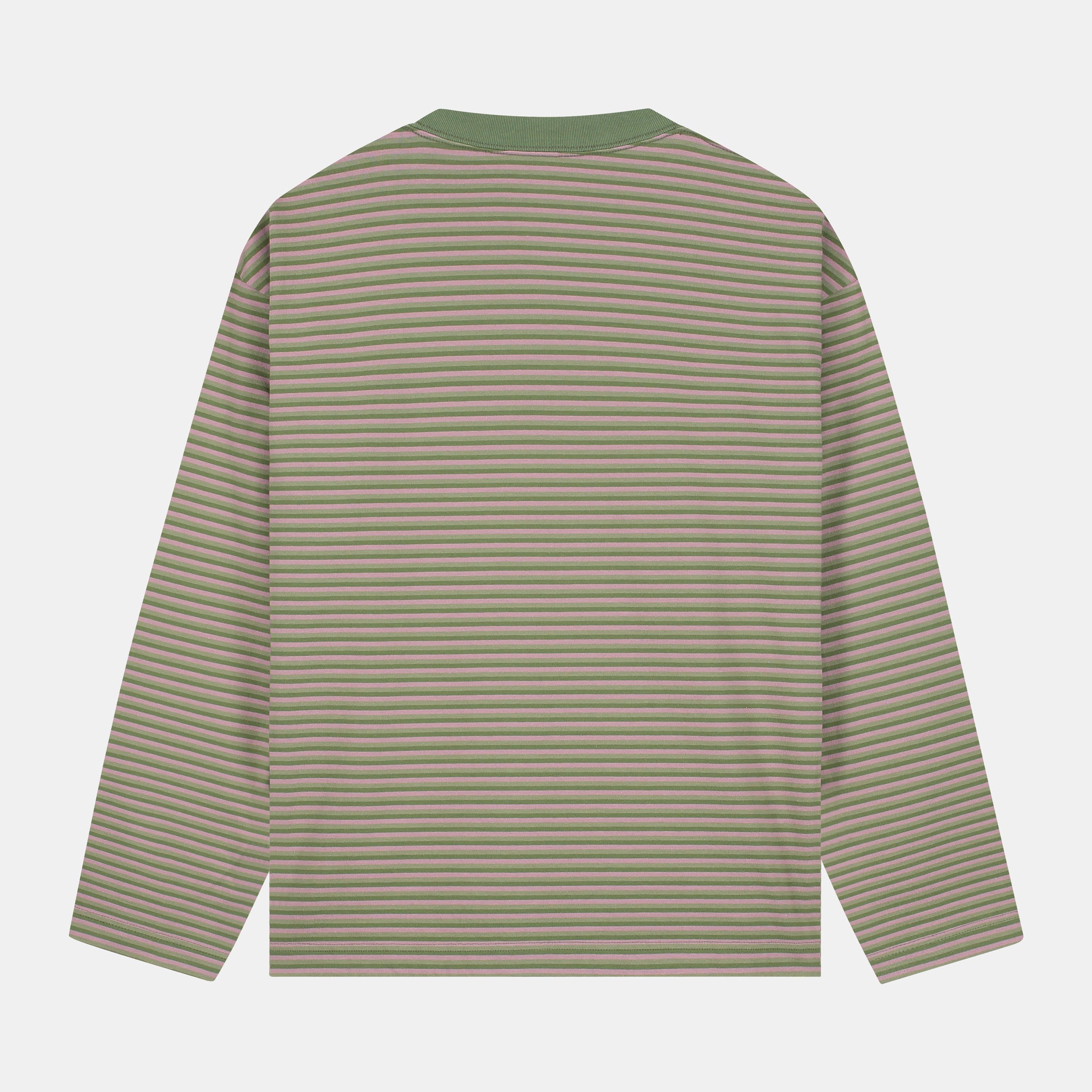 Striped LS - Green/Dusty Pink/Forest Green