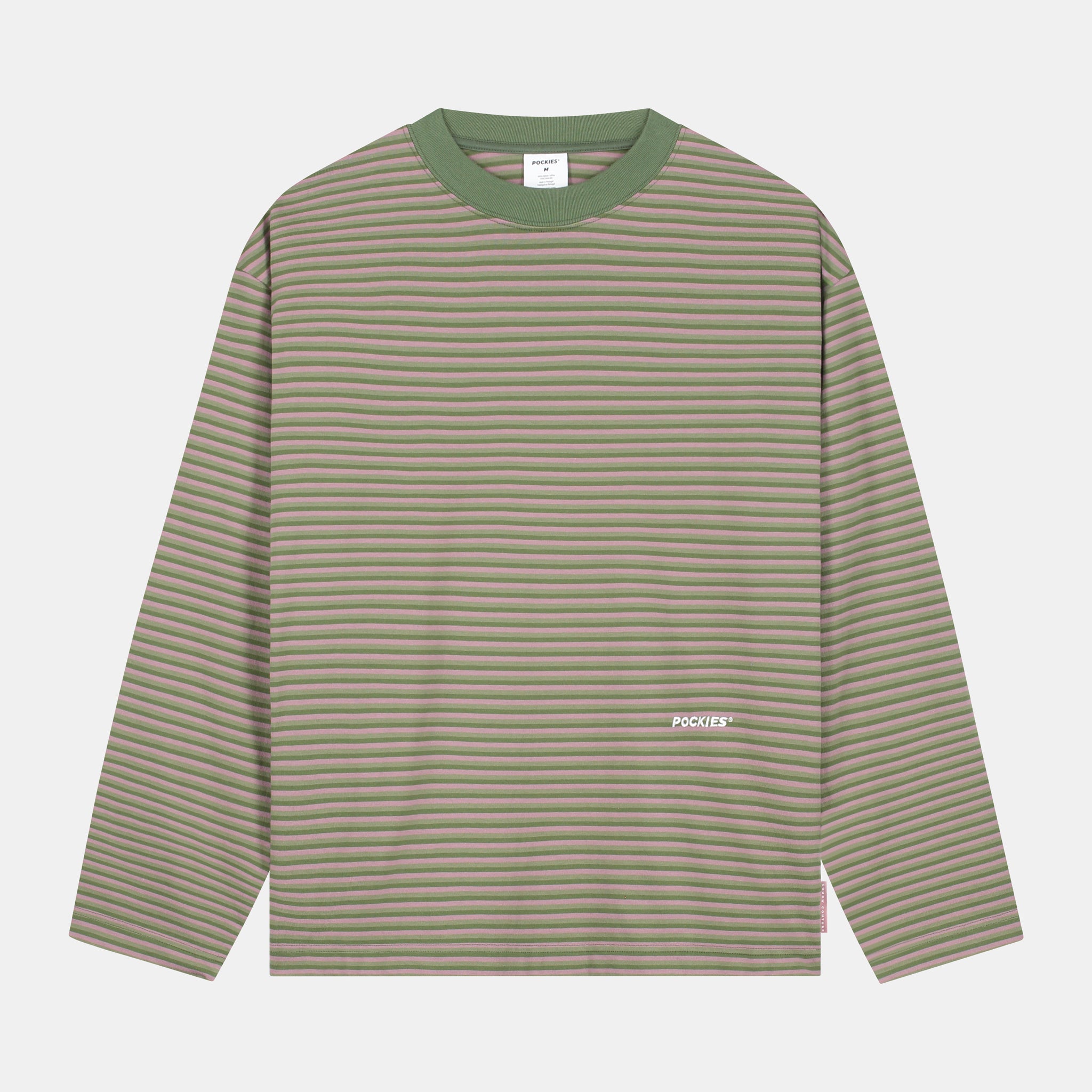 Striped LS - Green/Dusty Pink/Forest Green