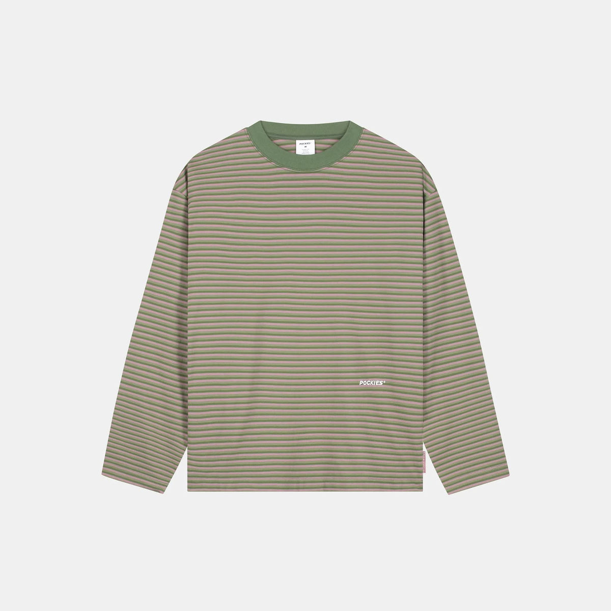 Striped LS - Green/Dusty Pink/Forest Green