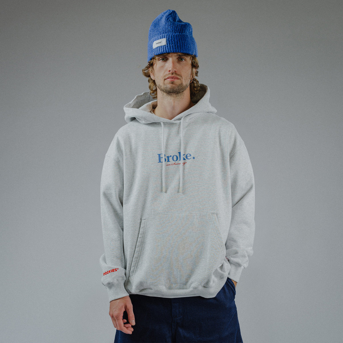 Broke Hoodie - Grey Melange
