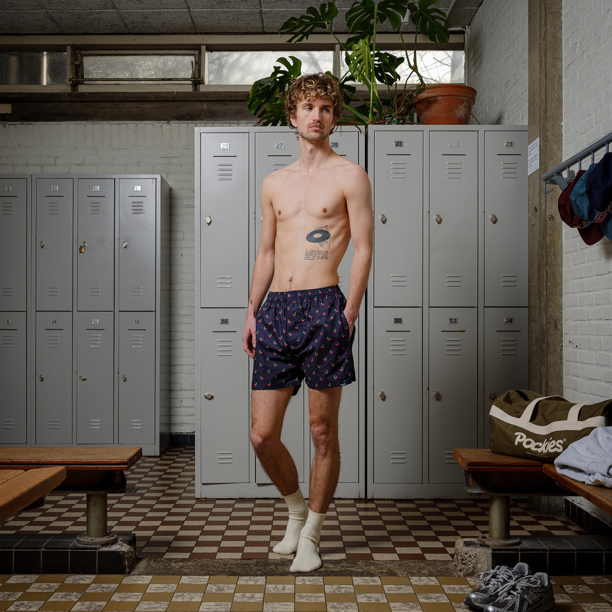Cherry Boxers - Navy